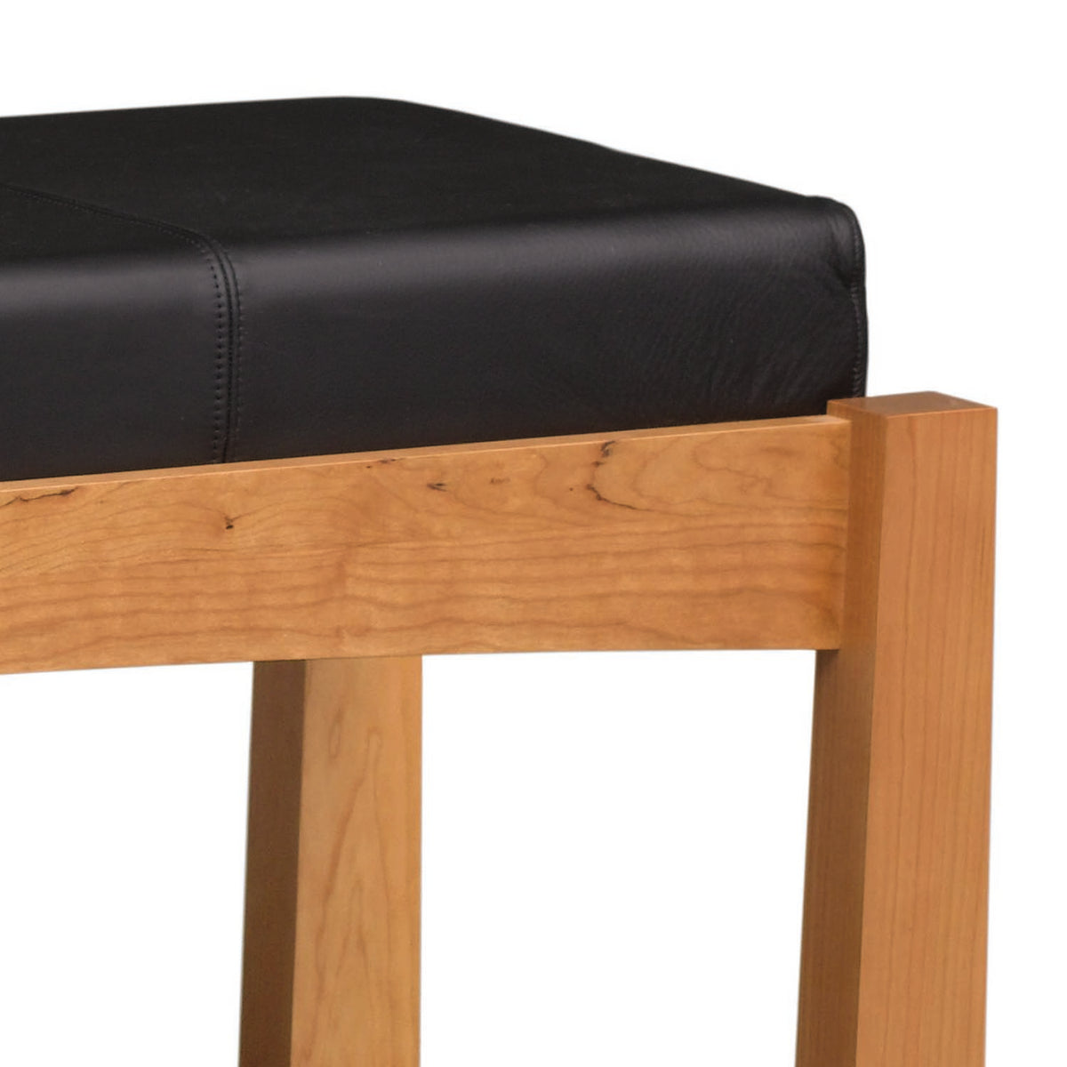 Berkeley Upholstery Bench by Copeland Furniture, showing closeup view of berkeley upholstery bench.