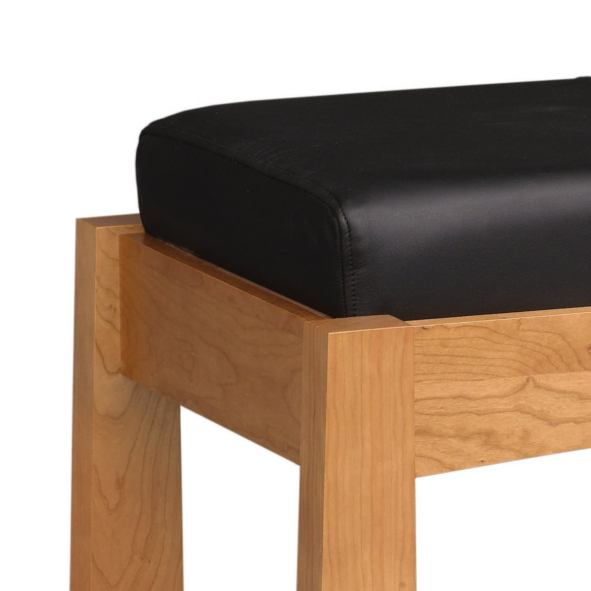 Berkeley Upholstery Bench by Copeland Furniture, showing closeup view of berkeley upholstery bench.
