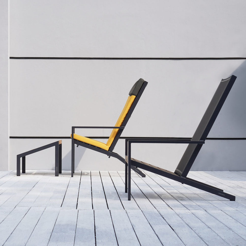 Bondi Adirondack Footrest (Padded Sling) by Mamagreen, showing bondi adirondack footrest (padded sling) in live shot.