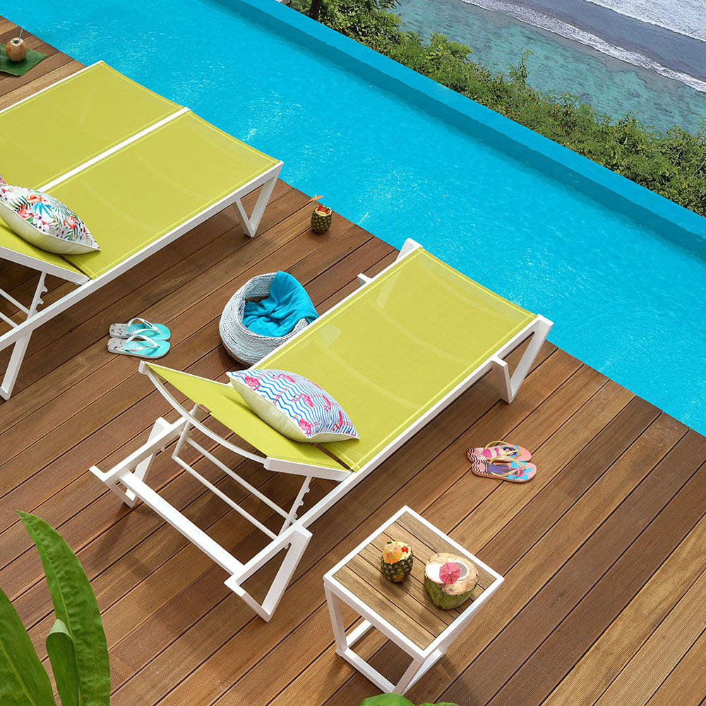 Bondi Ledge Sunbed (Padded Sling) by Mamagreen, showing bondi ledge sunbed (padded sling) in live shot.