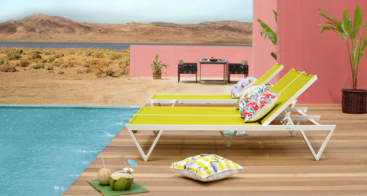 Bondi Sunbed Double (Padded Sling) by Mamagreen, showing bondi sunbed double (padded sling) in live shot.