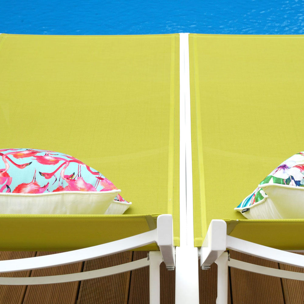 Bondi Sunbed Double (Padded Sling) by Mamagreen, showing closeup view of bondi sunbed double (padded sling) in live shot.