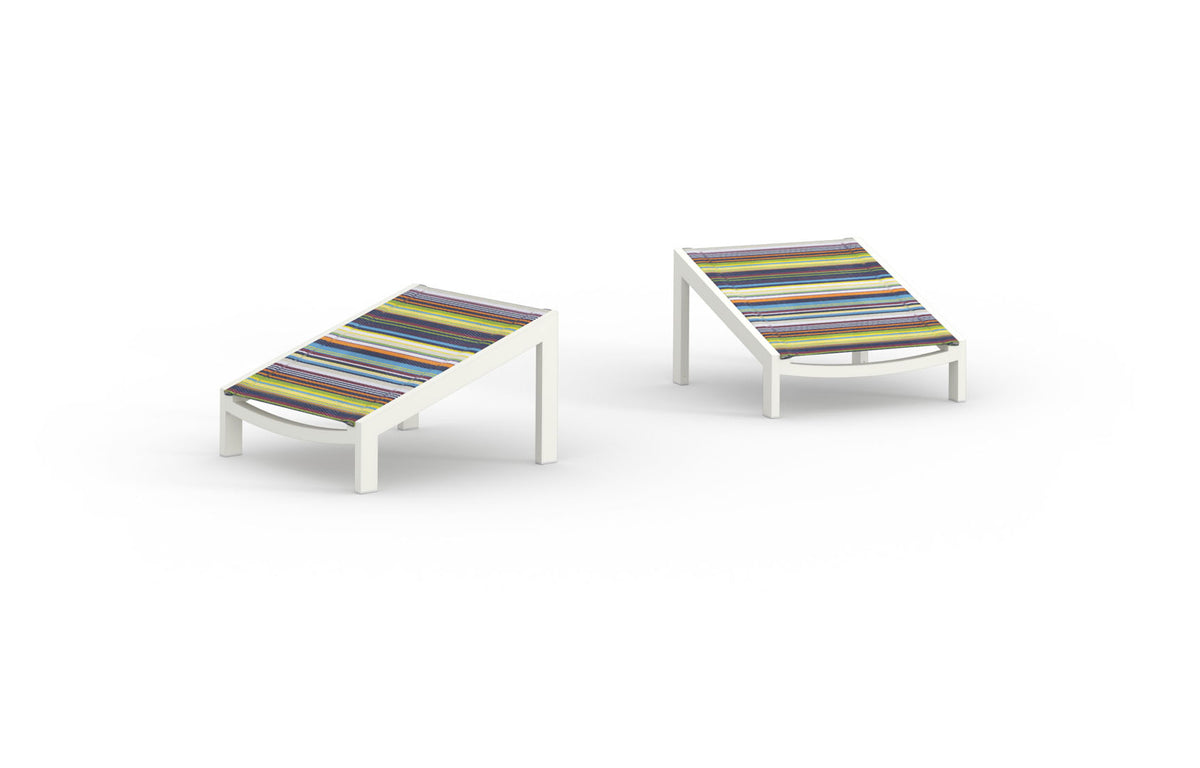Bondi Tall Adirondack Footrest (Full Sling) by Mamagreen - Grade Q, Ultra Durable Aluminum Cotton.