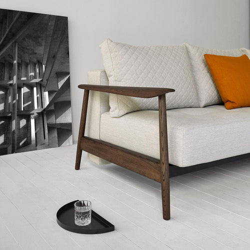 Caluma Sofa Bed Smoked Oak by Innovation, showing caluma sofa bed smoked oak in live shot.