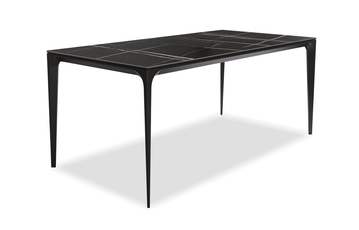 Capri Dining Table by Mobital - White Carrara Ceramic.