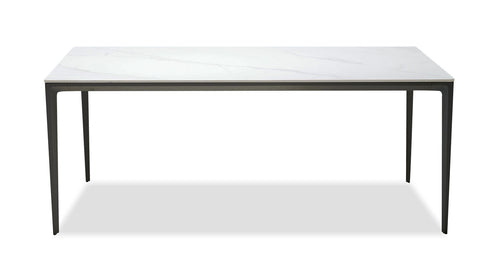 Capri Dining Table by Mobital, showing front view of capri dining table.