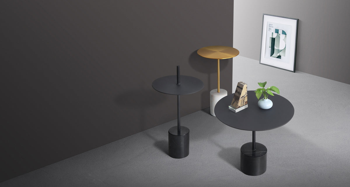 Circulo End Table by Mobital, showing circulo end table in live shot.