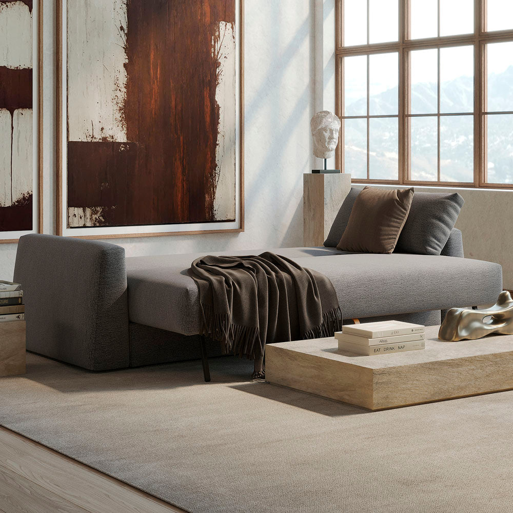 Cone Sofa Bed by Innovation, showing cone sofa bed in live shot.
