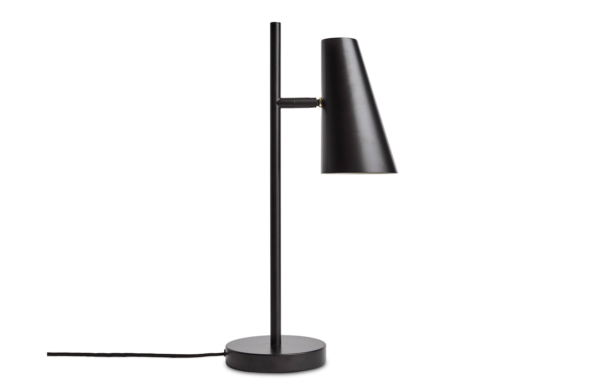 Cono Table Lamp by Woud - Black Painted Metal.