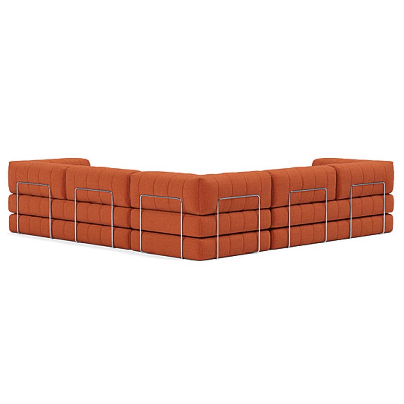 CozyPad Sleeper Sofa Corner with Arms by Innovation, showing back view of cozyPad sleeper sofa corner with arms.