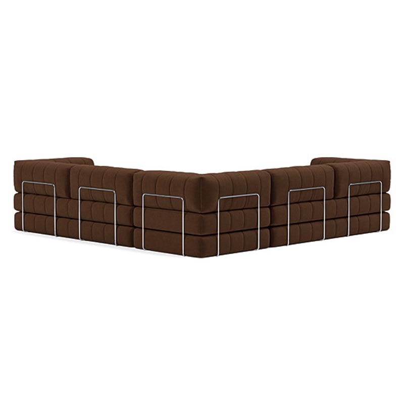 CozyPad Sleeper Sofa Corner with Arms by Innovation, showing back view of cozyPad sleeper sofa corner with arms.