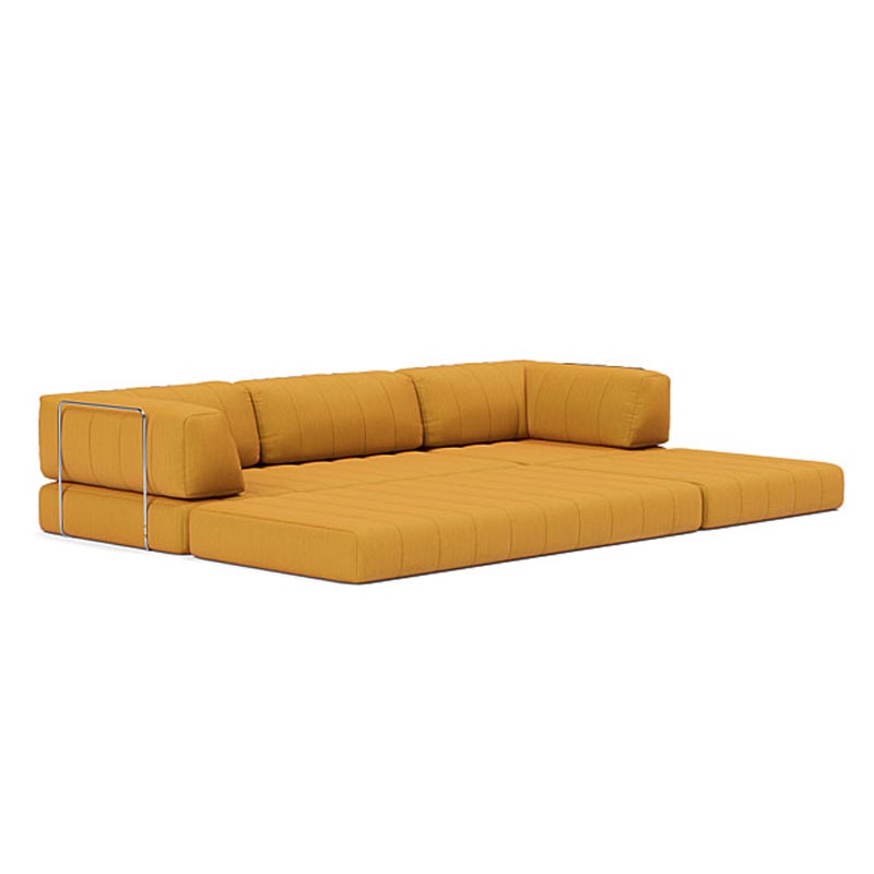 CozyPad Sleeper Sofa Grand with Arms by Innovation, showing bed view of cozyPad sleeper sofa grand with arms.