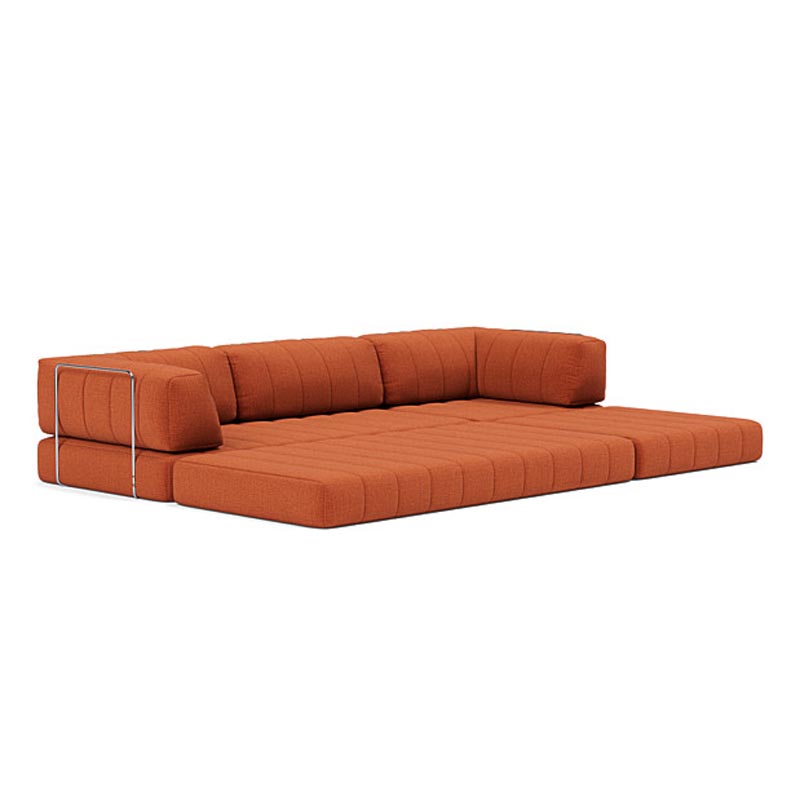 CozyPad Sleeper Sofa Grand with Arms by Innovation, showing bed view of cozyPad sleeper sofa grand with arms.