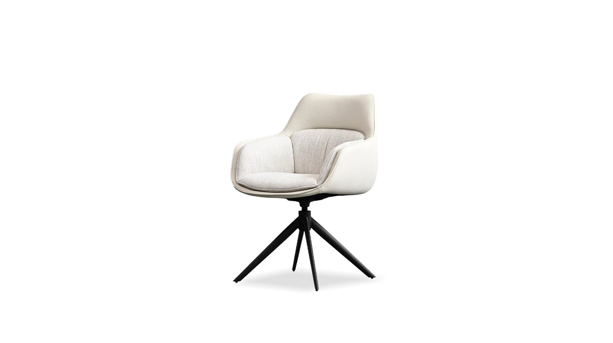 Jules Dining Chair Swivel 360 Light Cream