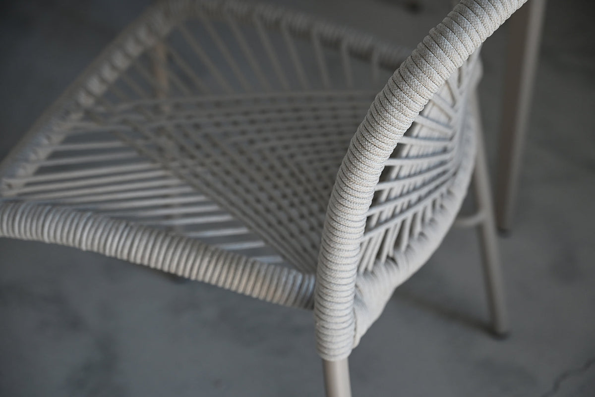 Kamari Indoor/Outdoor Dining Chair Stackable in Taupe