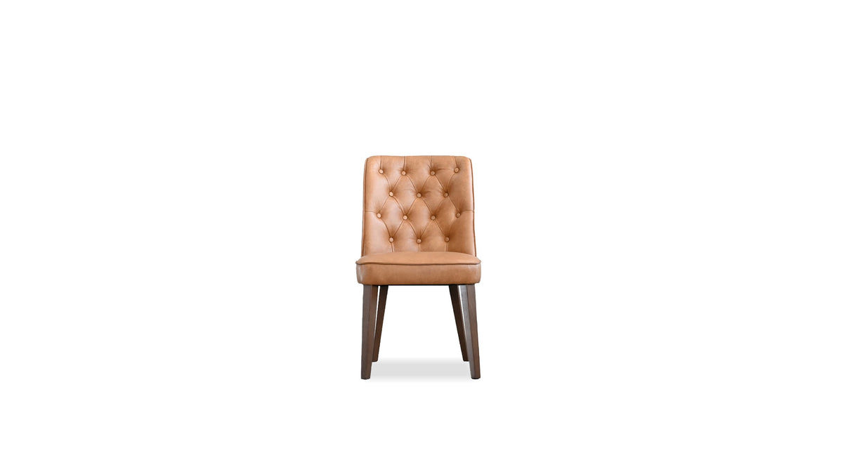 Roulette Dining Chair in Saddle Brown