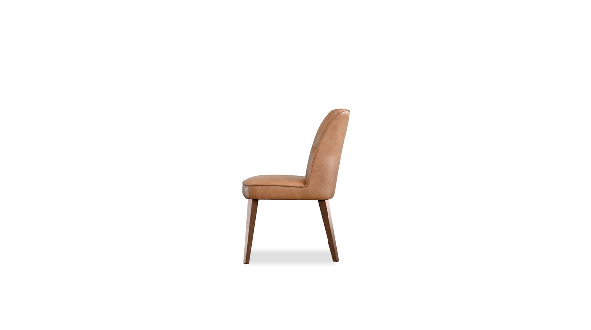 Roulette Dining Chair in Saddle Brown