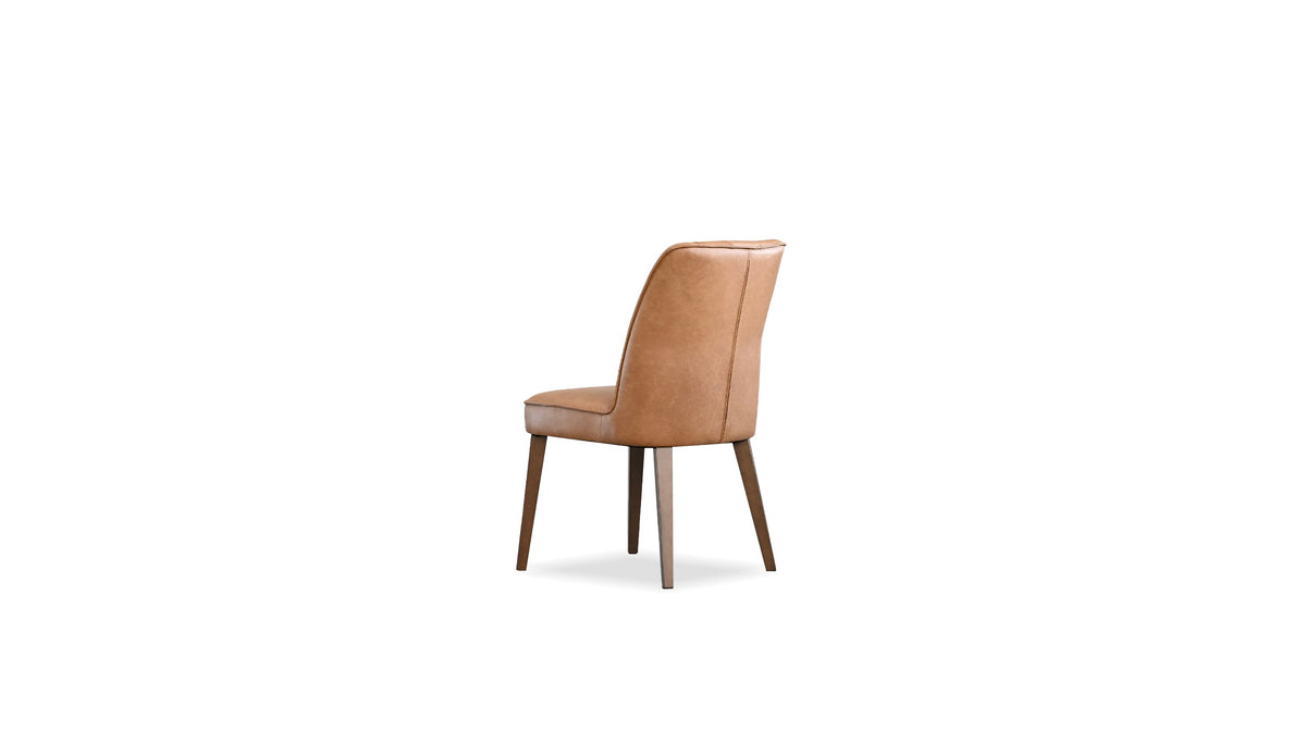 Roulette Dining Chair in Saddle Brown
