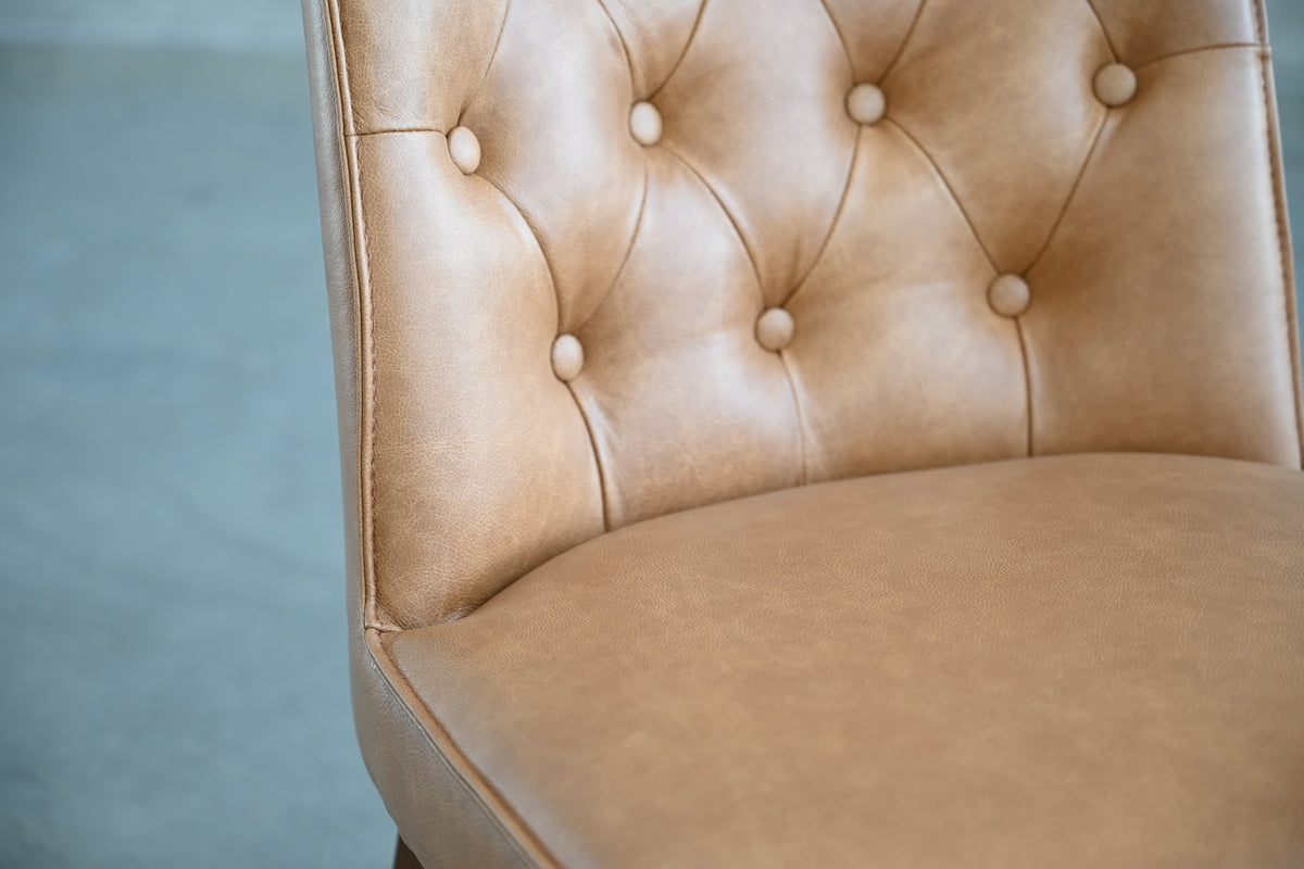 Roulette Dining Chair in Saddle Brown
