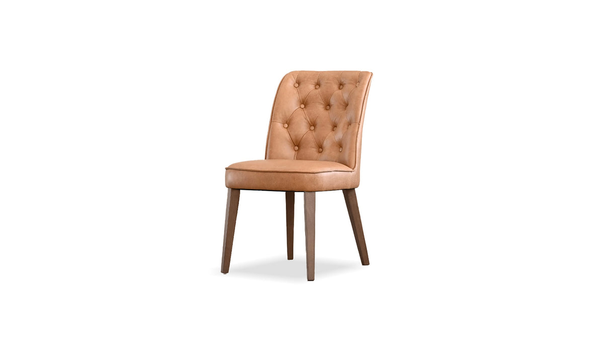 Roulette Dining Chair in Saddle Brown
