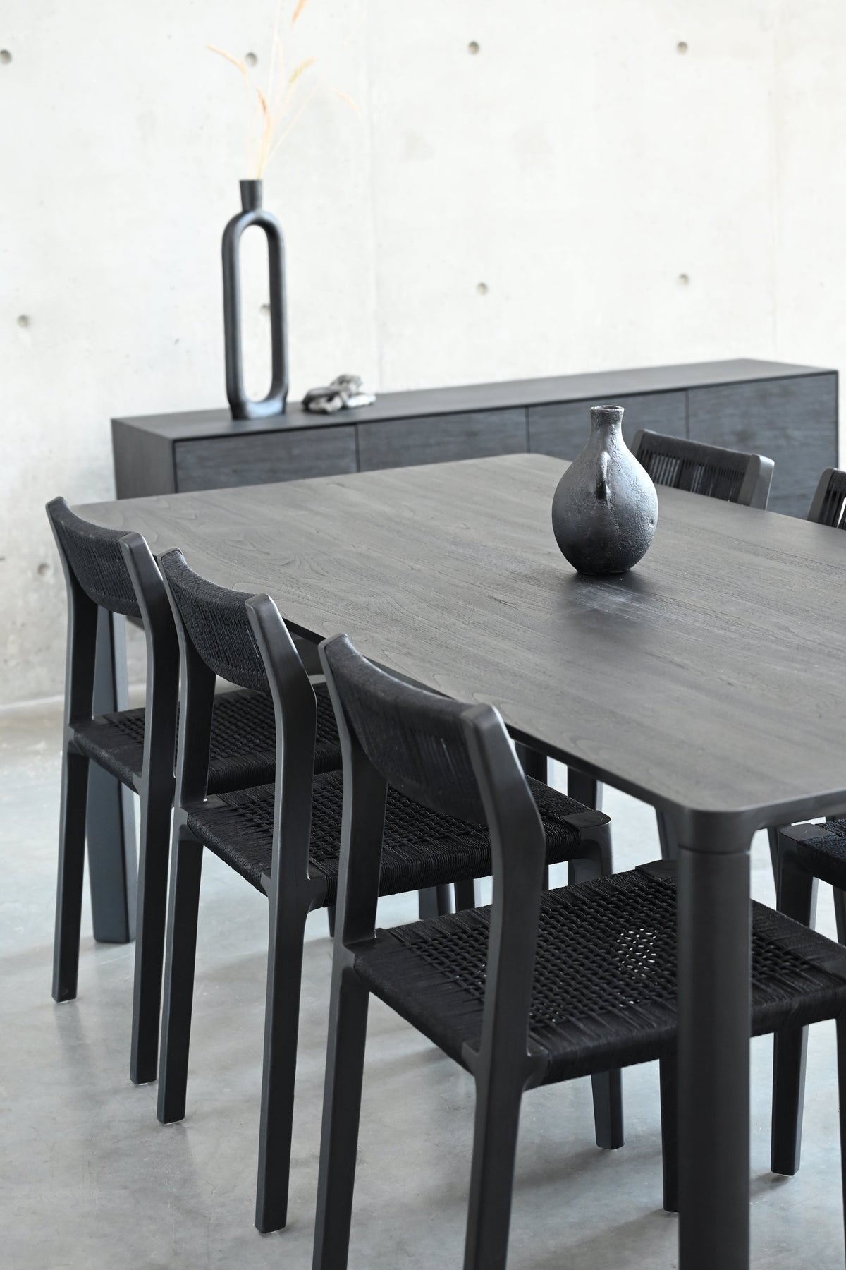 Vent Dining Chair in Black Soot