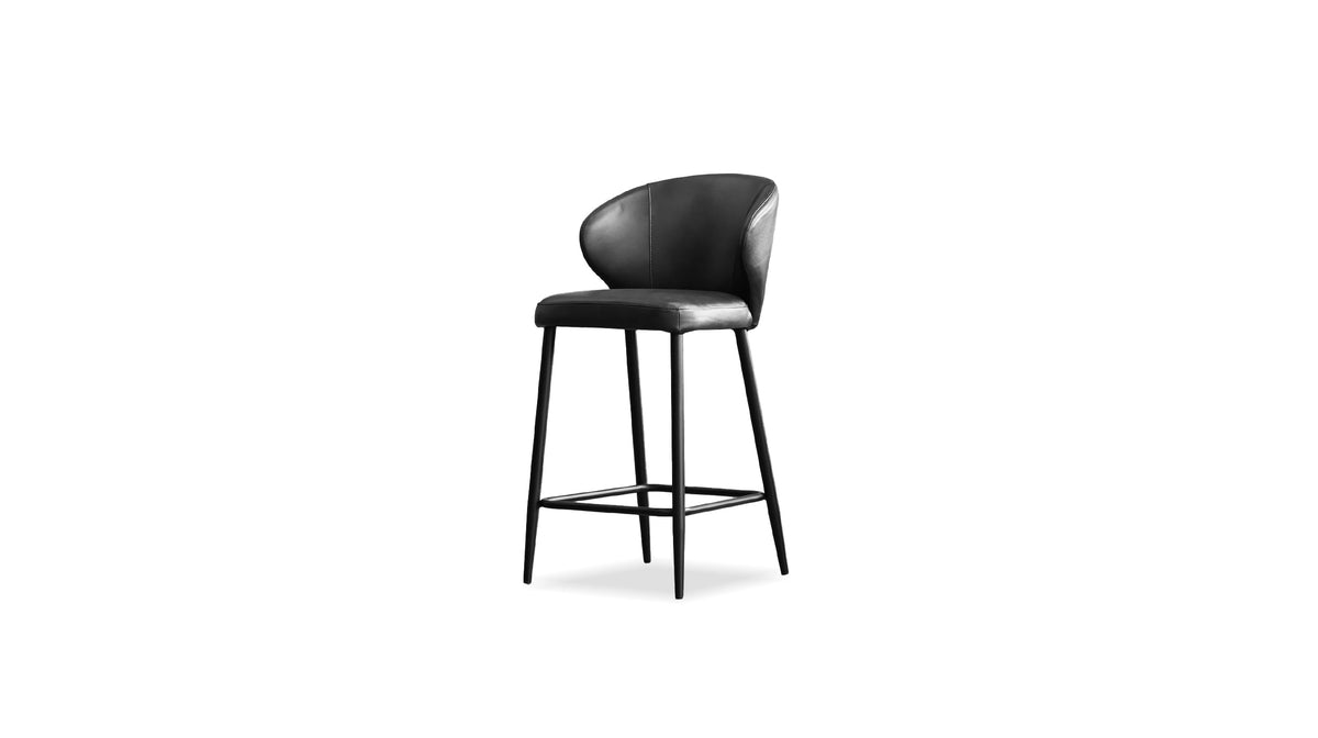 Stretto Counter Stool in Pitch Black