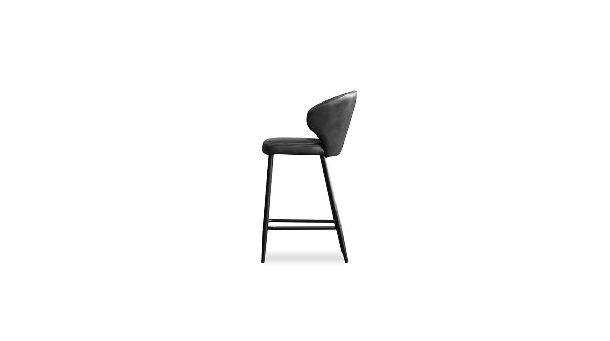 Stretto Counter Stool in Pitch Black