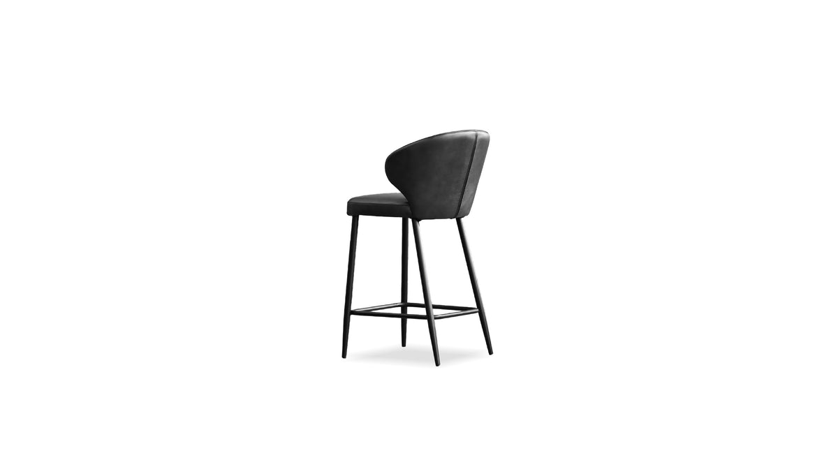 Stretto Counter Stool in Pitch Black