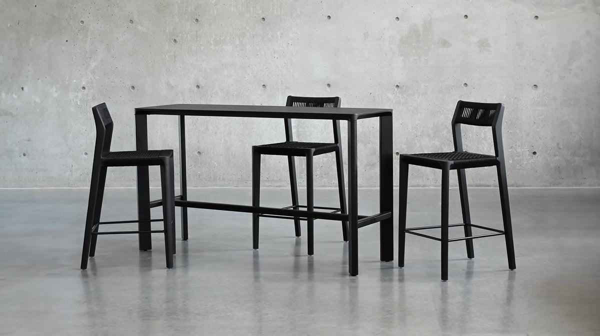 Vent Counter Stool in Black Soot