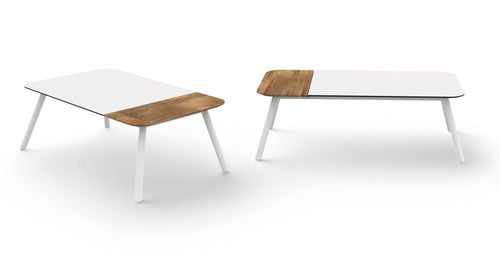 Daisy Chat Table Rectangular Alu Legs by Mamagreen, showing daisy chat table rectangular alu legs.