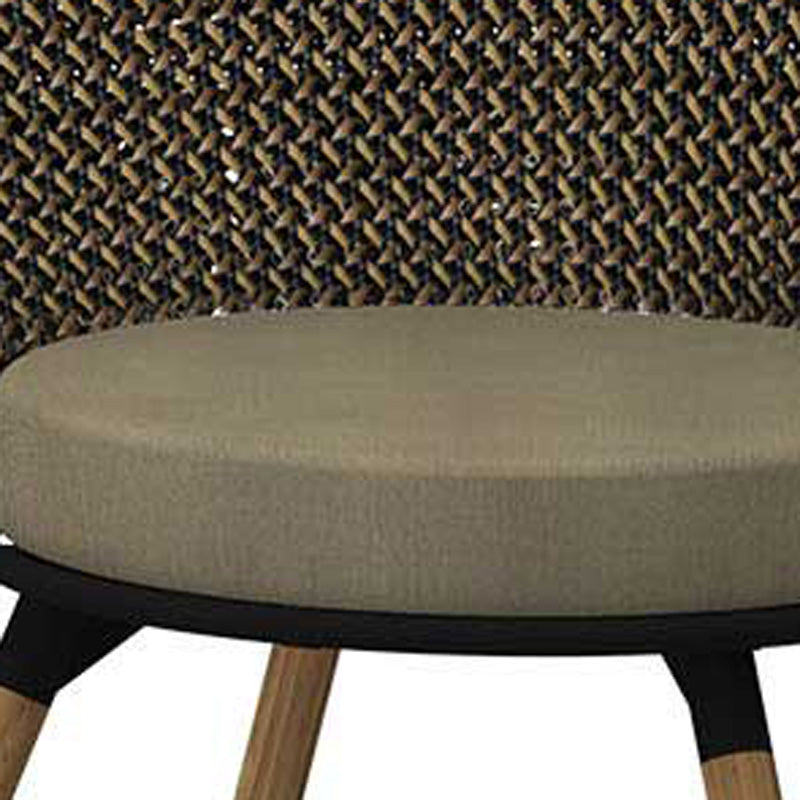 Daisy Mae Chat Chair High Back (Teak Legs)) by Mamagreen, showing closeup view of daisy mae chat chair high back (teak legs).