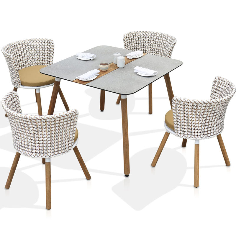 Daisy Mae Chat Chair (Teak Legs) by Mamagreen, showing daisy mae chat chair (teak legs) in live shot.