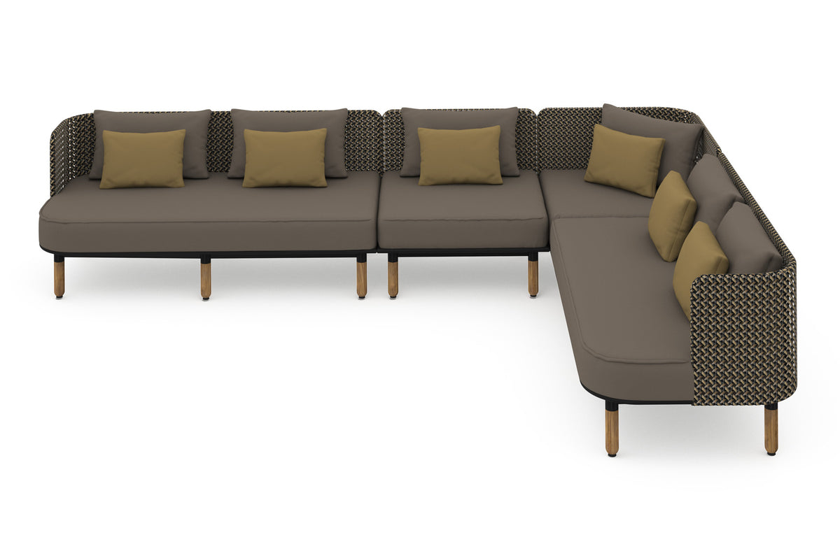Daisy Mae Configuration 7 by Mamagreen - Performance Textiles (Grade A), Black Sand Teakminum.