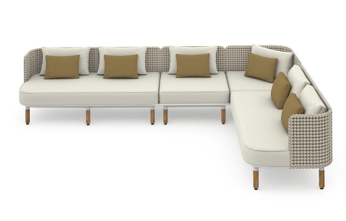 Daisy Mae Configuration 7 by Mamagreen - Performance Textiles (Grade A), White Sand Teakminum.