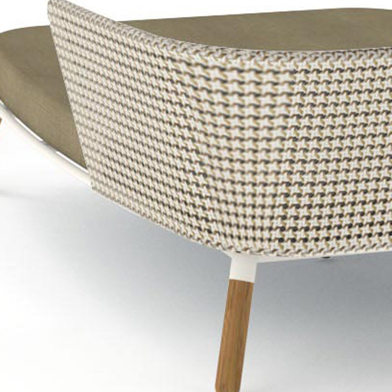 Daisy Mae Daybed (Teak Legs) by Mamagreen, showing closeup view of daisy mae daybed (teak legs).