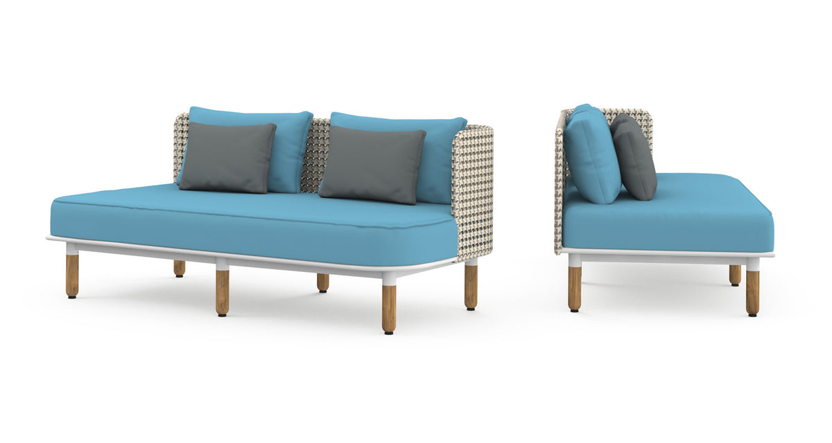 Daisy Mae Left Hand Sectional by Mamagreen, showing front view of daisy mae left hand sectional.