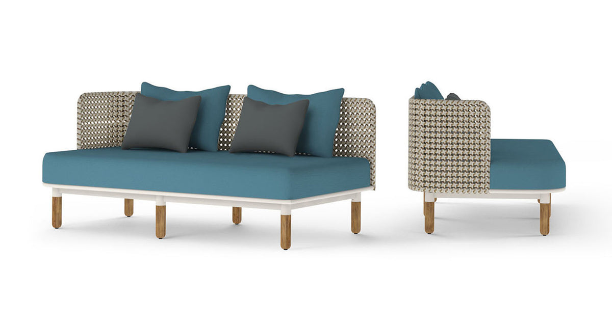 Daisy Mae Right Hand Sectional by Mamagreen, showing front view of daisy mae right hand sectional.