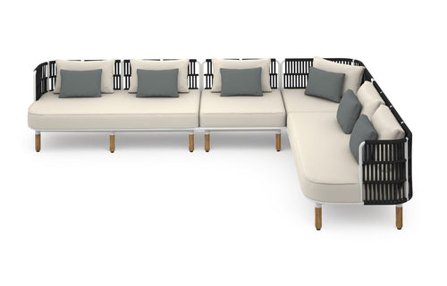 Daisy Rae Configuration 7 by Mamagreen - Performance Textiles (Grade A), White Sand Aluminum.