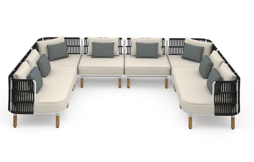 Daisy Rae Configuration 9 by Mamagreen - Performance Textiles (Grade A), White Sand Aluminum.