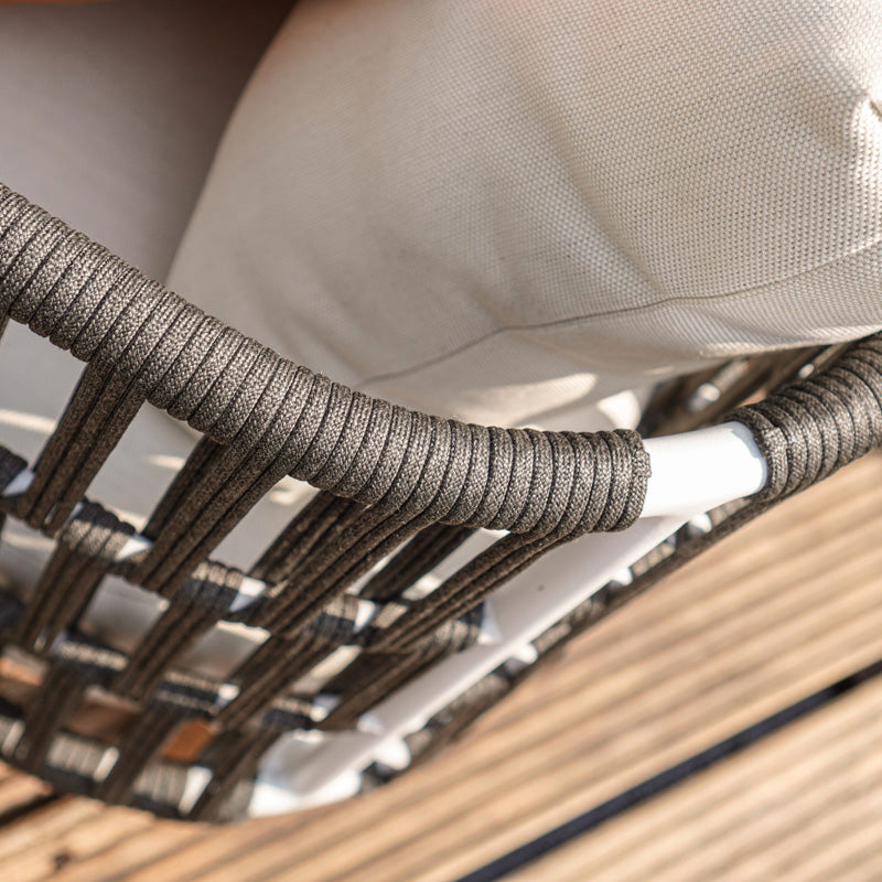 Daisy Rae Dining Chair (Alu Legs) by Mamagreen, showing closeup view of daisy rae dining chair (alu legs) in live shot.