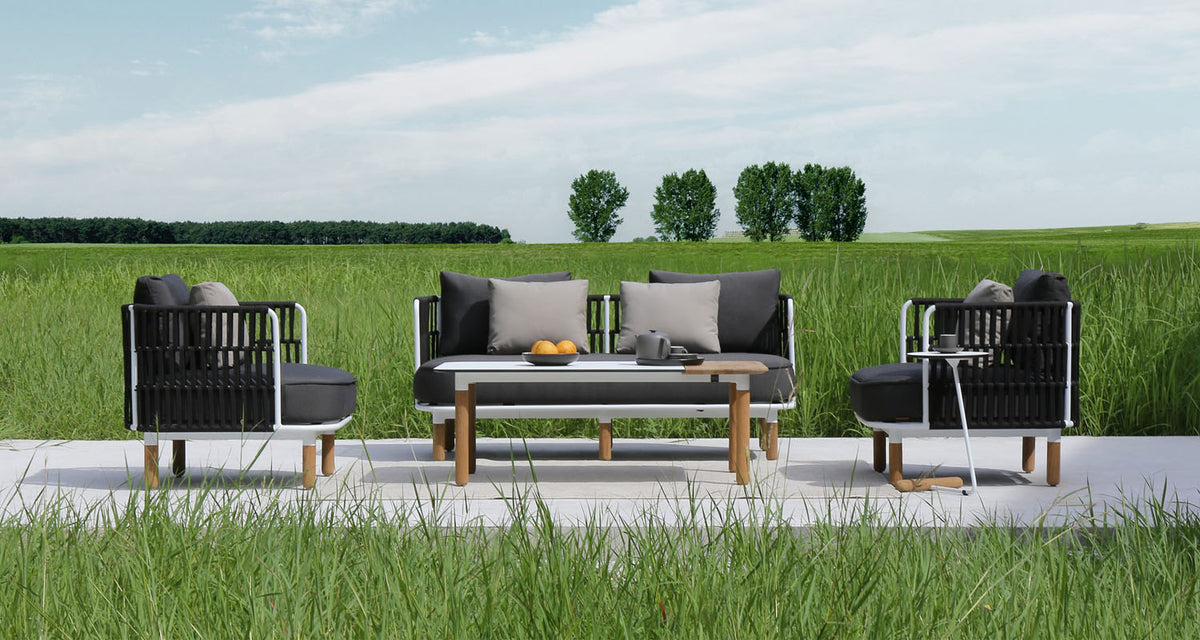 Daisy Square Coffee Table by Mamagreen, showing daisy square coffee table in live shot.