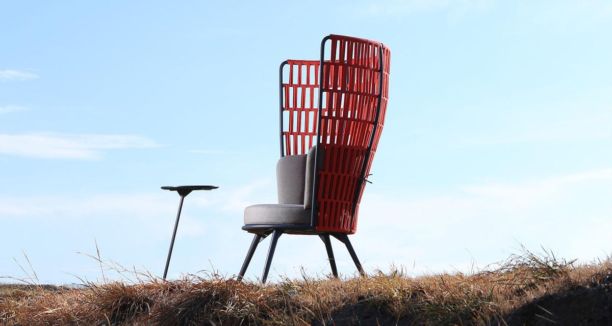 Daisy Rae Chat Chair High Back (Alu Legs) by Mamagreen, showing daisy rae chat chair high back (alu legs) in live shot.