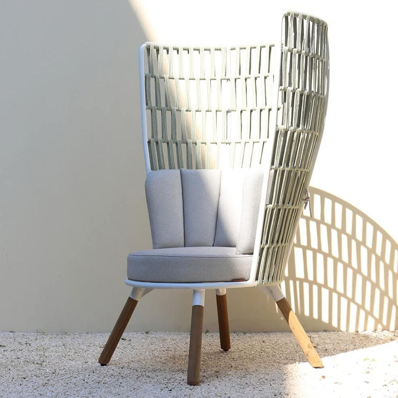 Daisy Rae Chat Chair High Back (Teak Legs) by Mamagreen, showing daisy rae chat chair high back (teak legs).