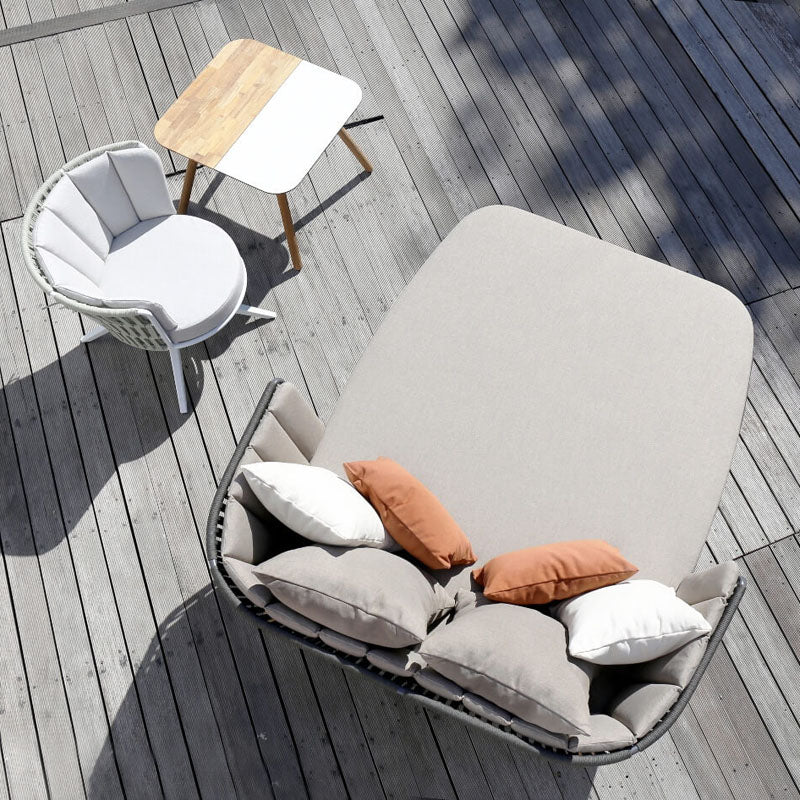 Daisy Rae Daybed (Alu Legs) by Mamagreen, showing daisy rae daybed (alu legs) in live shot.
