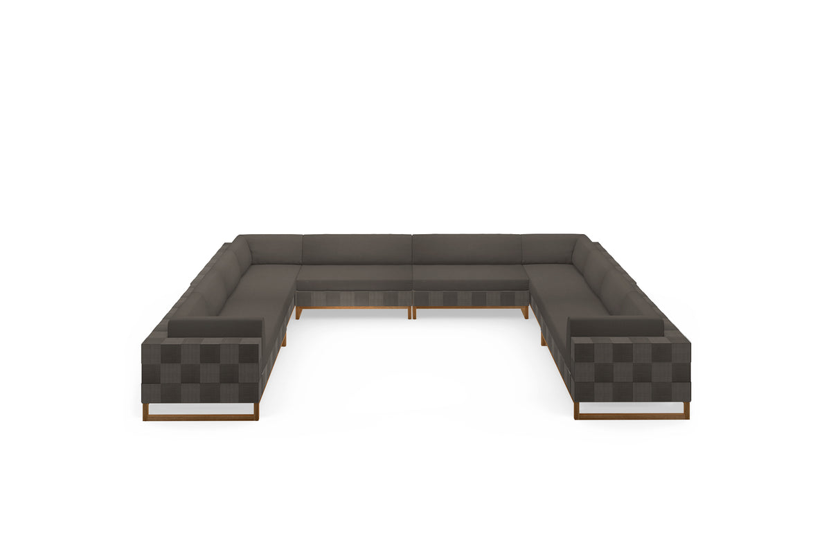 Ekka Configuration 10 by Mamagreen - two 3-seater sofas and two sectional seats