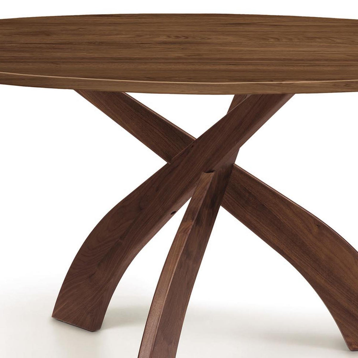 Entwine Round Fixed Top Dining Table by Copeland Furniture, showing closeup view of entwine round fixed top dining table.