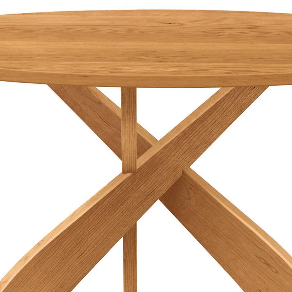 Entwine Round Fixed Top Dining Table by Copeland Furniture, showing closeup view of entwine round fixed top dining table.