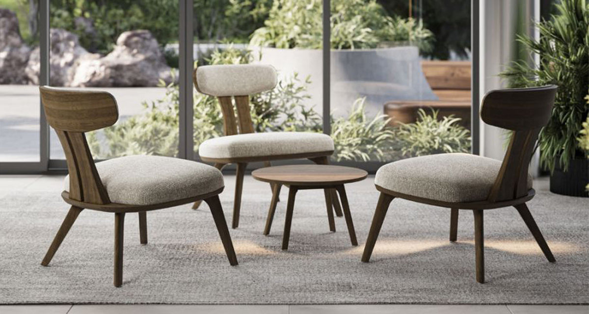 Estelle Lounge Chair by Copeland Furniture, showing estelle lounge chair in live shot.