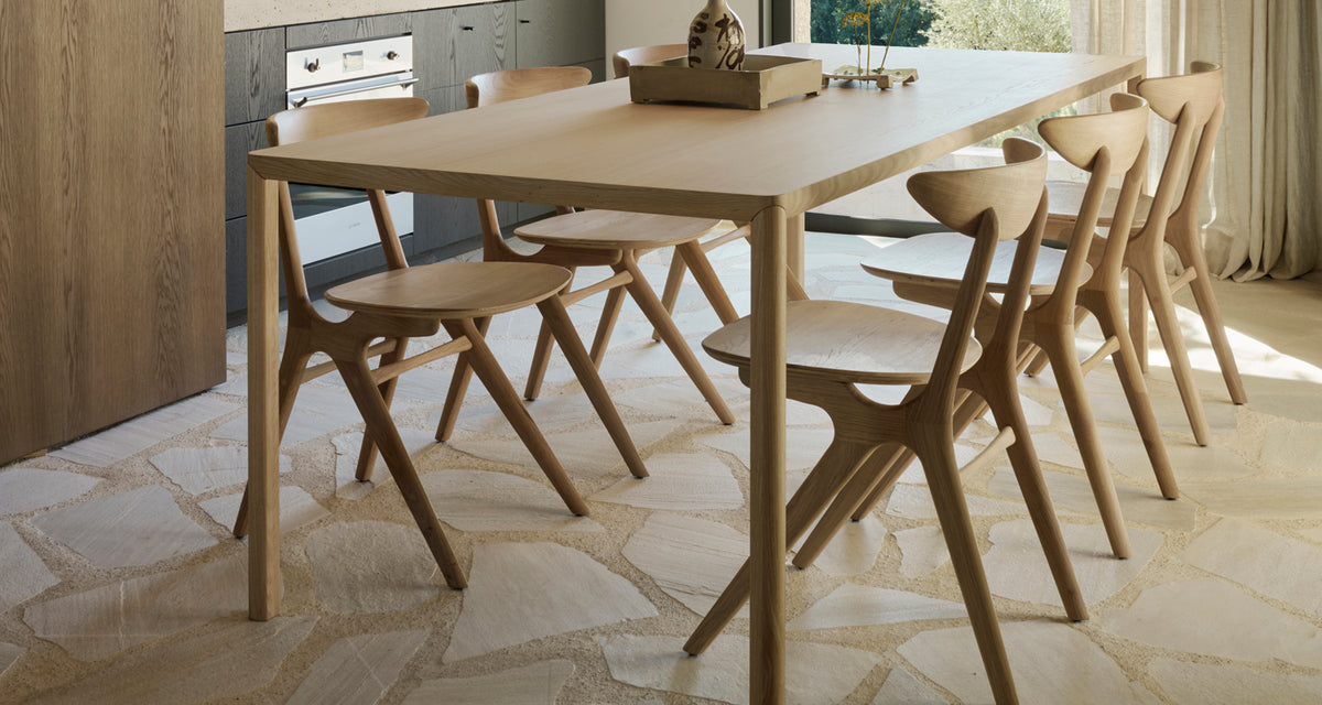 Eye Dining Chair by Ethnicraft, showing eye dining chair in live shot.