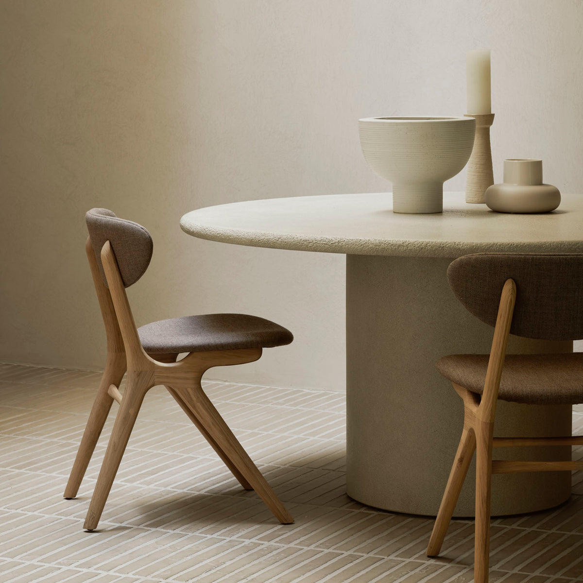 Eye Dining Chair by Ethnicraft, showing eye dining chair in live shot.